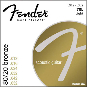 Fender 80/20 Bronze Wound akoestische snarenset light .012-.016-.024-.032-.042-.052
