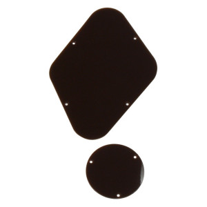 Achterplaat & schakelaar cover voor een Les Paul, bruin 1-laag