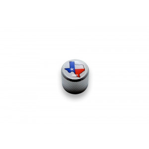 Metalen dome knop Texas vlag chroom