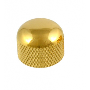 Metalen mini dome knop met stelschroef goud