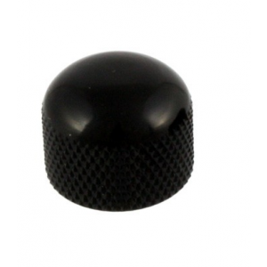 Metalen mini dome knop met stelschroef zwart
