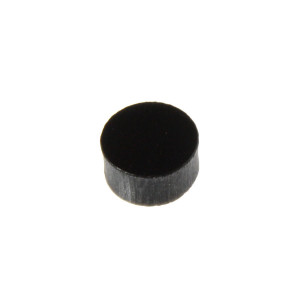Toets inlay stippen 6,4mm zwart