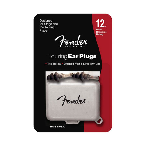 Fender Touring Series silicone oordoppencalibrated hearing protection 1 pair with carying case