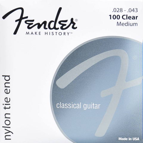 Fender klassieke snarenset clear silver .028-.029-.032-.035-.040-.043