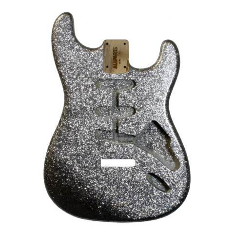 Licensed by Fender Stratocaster body basswood Silver Sparkle