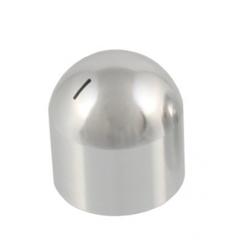 Metalen bullet knop push-on satijn chroom