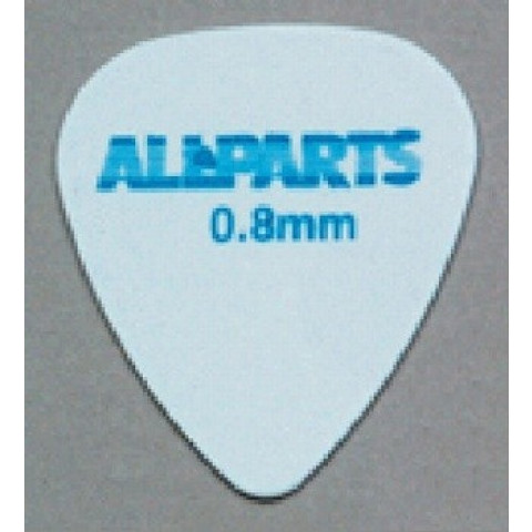 PVC plectrums (12) met Allparts logo medium 0.8mm wit