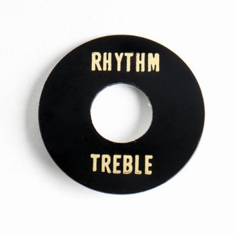 Rhythm-treble ring voor een toggle schakelaar zwart kunststof