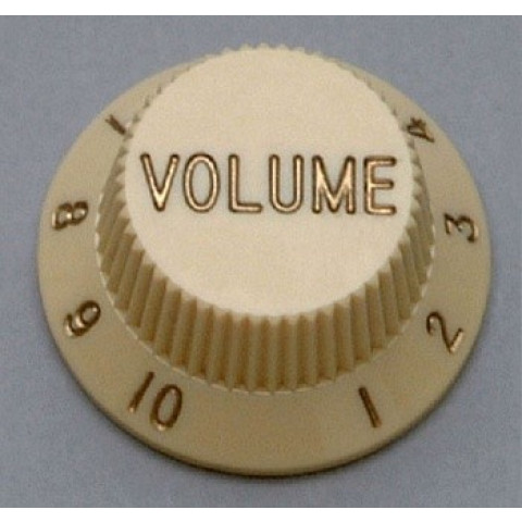 Volume knop voor Stratocaster parchment (oud wit)