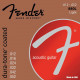 Fender Dura-Tone Coated 80/20 akoestische snarenset light .012-.016-.024-.032-.042-.052