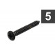 Brug bevestiging schroeven kruiskop #5 x 25,4mm zwart