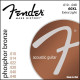 Fender Phosphor Bronze akoestische snarenset extra light .010-.014-.022-.030-.040-.048