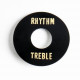 Rhythm-treble ring voor een toggle schakelaar zwart kunststof